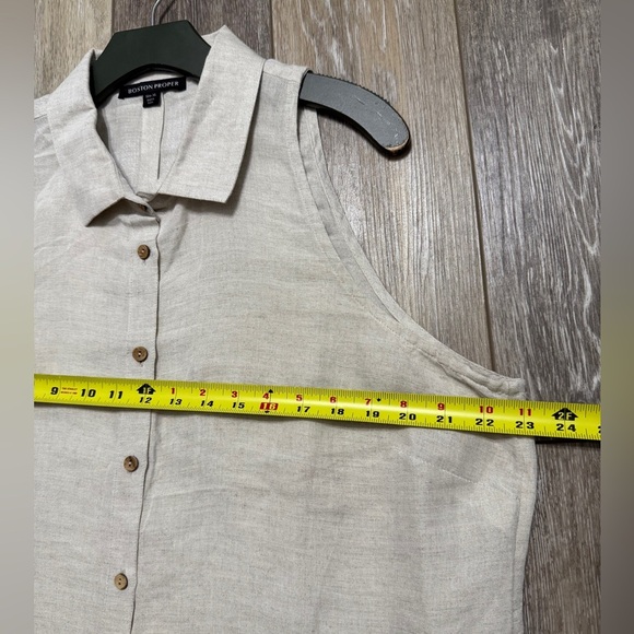 Boston Proper Linen & Viscose sleeveless shirt size XL Excellent condition - Picture 4 of 6